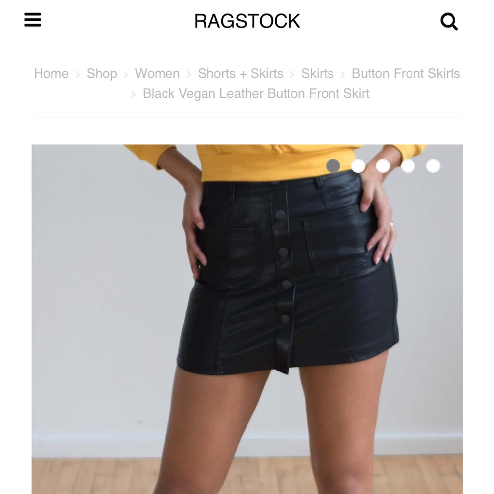 Black leather skirt